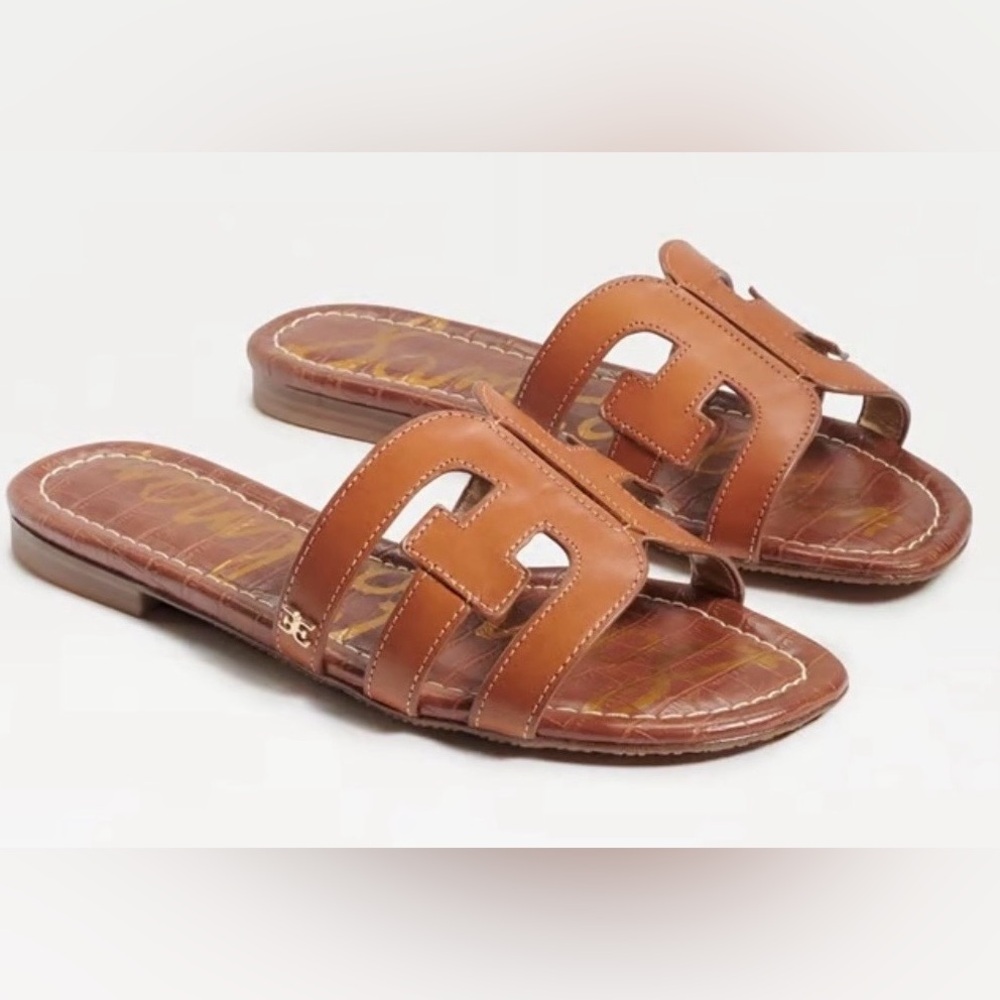 🔥NWT Sam Edelman Bay Slide Sandal in Saddle Brown - Size 8.5 - Picture 15 of 15